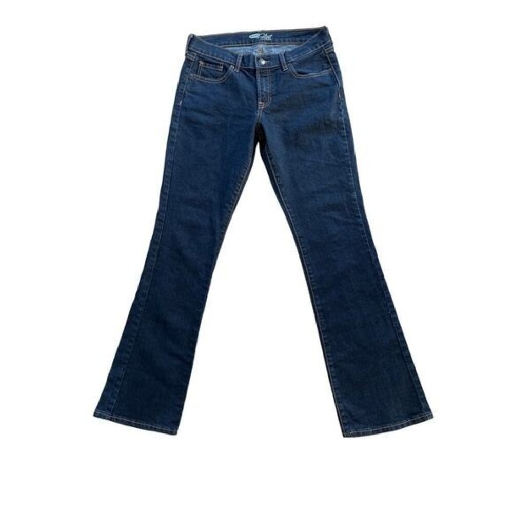 Old Navy Womens Y2K Bootcut Jeans Dark Wash The Flirt Size 8 Blue Denim Mid Rise